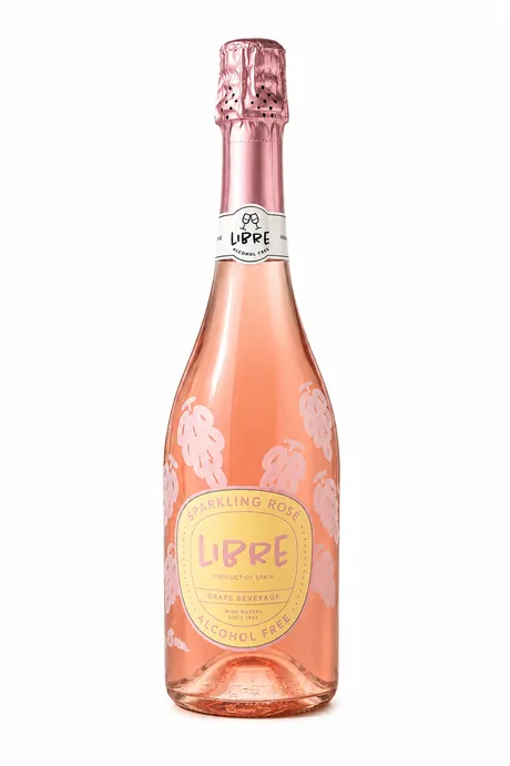 LIBRE Sparkling Rosé, packshot.