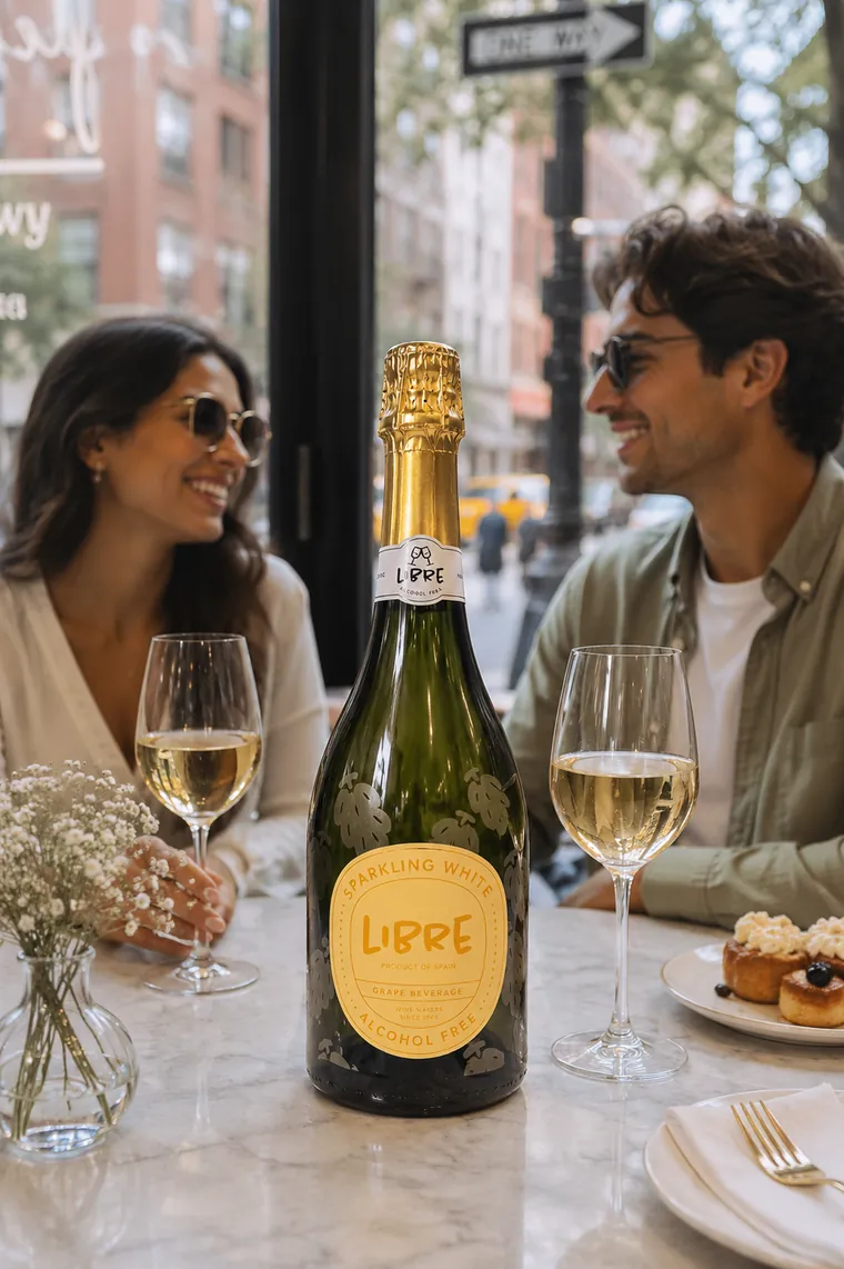 LIBRE Sparkling White poured among friends.
